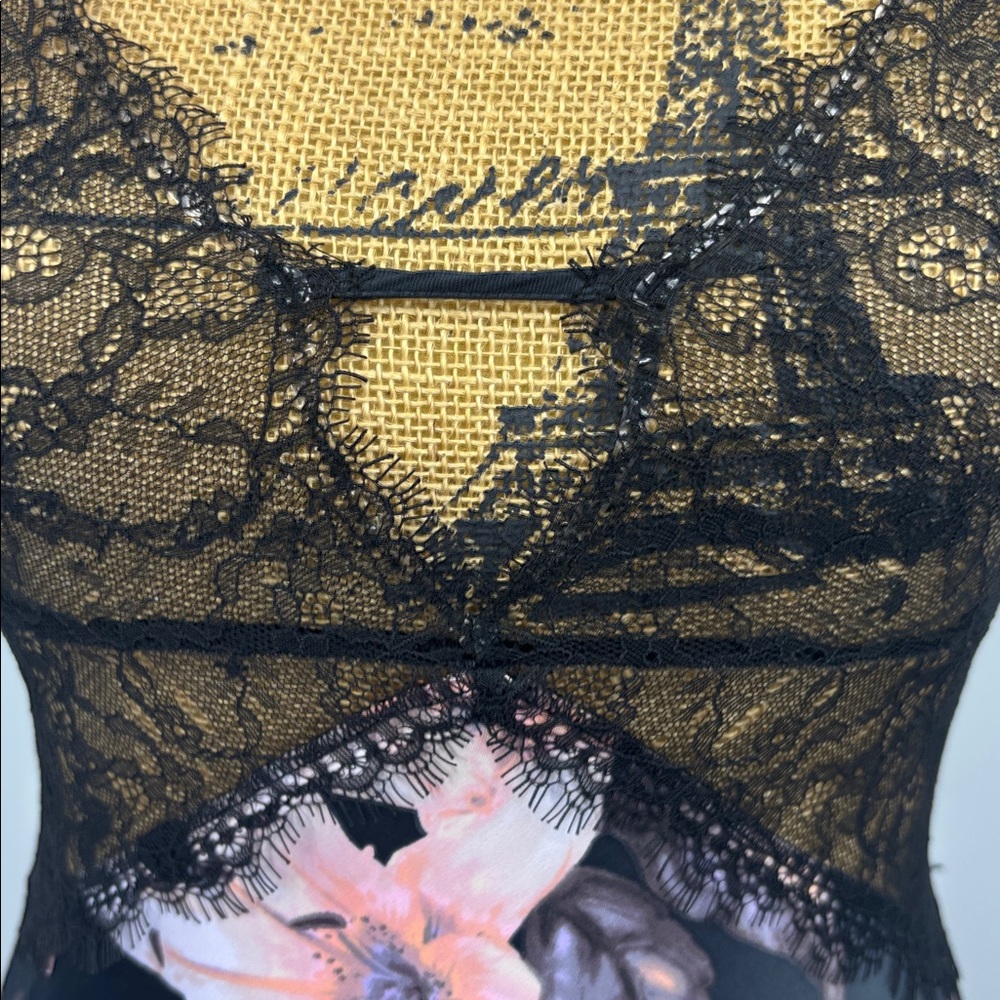 Victoria's Black Lace Floral Lingerie Size XS - Picture 2 of 8